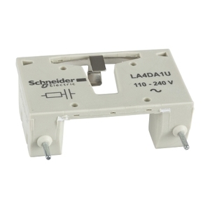 Modulo Soppressore di Circuito RC SCHNEIDER ELECTRIC LA4DA1U TeSys D-110...240 V AC per Contattori - Product Image 1