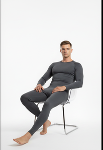 Arctic Balance Grey <b>Men</b> <b>Thermal</b> Suit Soft Full Sleeve Breathable Heat Lock Fabric <b>for</b> Cold Weather - Product Image 3