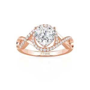 แหวนหมั้นเพชรแบบกำหนดเอง Jeulia Infinity Heart - Product Image 3