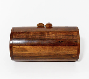 Sac à main en bois pour femme, mode estivale, soirée, fermeture éclair, protection RFID, portable, design géométrique en bois naturel, sac à bandoulière - Product Image 6