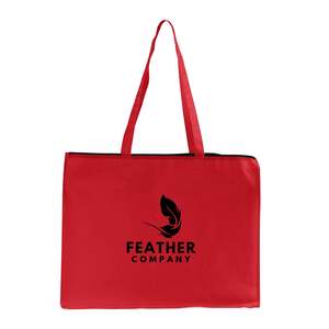 Medium Zippered Custom Tote <b>Bags</b> Large Eco-Friendly Recyclable Shopping <b>Bags</b> <b>Long</b> for Daily Use Advertising Gifts Your Logo - Product Image 4