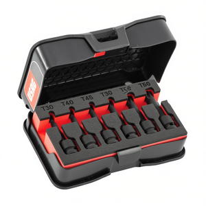 Usag Assortment with 1/2'' <b>Impact</b> TORX <b>Sockets</b> in ABS Case (6 Pcs) - Product Image 2