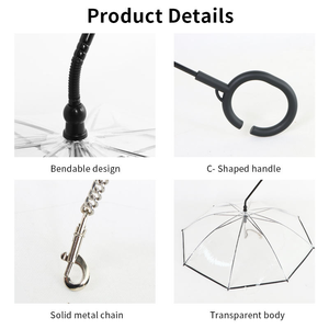 Paraguas Plegable para <span class=keywords><strong>Perro</strong></span> en Forma de C, Ajustable, Impermeable, de PVC, con Mango Largo para Días Lluviosos y Todas las Estaciones - Regalo Empresarial Personalizado - Product Image 2