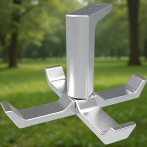 HERMETA Four-Way Coat <b>Hook</b> 0201 Ceiling Mounted A.83mm H.55mm Dimensions - Product Image 3
