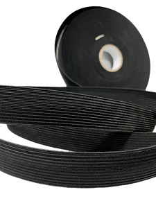 ผ้าถักแบนยืดหยุ่นสีดำ ทนทาน นุ่มสบาย ทนไฟ ผลิตจากนีโอพรีน-โพลีเอไมด์ผสม ขนาด 1 นิ้ว สำหรับใช้ในยานยนต์ Grober Leon - Product Image 2