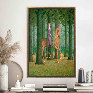 Arte de pared en lienzo 'The Blank Signature' de René Magritte - Lienzo impreso, LIENZO CON MARCO DORADO - Product Image 1
