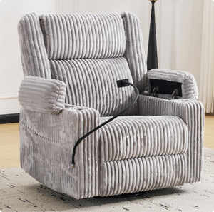 <span class=keywords><strong>Fauteuil</strong></span> inclinable électrique avec massage et chaleur, <span class=keywords><strong>fauteuil</strong></span> inclinable <span class=keywords><strong>pivotant</strong></span> pour adultes avec rangement pour les bras, support pour téléphone - Product Image 1