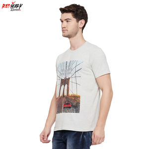 2023 T-shirts pour hommes sur mesure meilleure qualité 100% polyester/coton flanelle nouveau Design vêtements personnalisés - Product Image 3