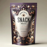 Sachet Doypack en Plastique Imprimé Personnalisé pour Emballage Alimentaire, Biscuits, Snacks, Bonbons, avec Fermeture Zip Scellée