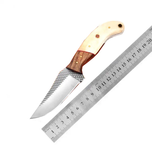 Outils multifonctionnels de camping en plein air Couteaux de chasse à lame fixe Tactique d'extérieur avec manche en os de chameau - Product Image 5