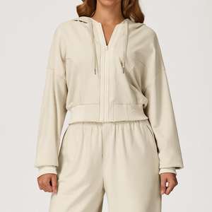 Nuevas mujeres Otoño Invierno Zip-Up Hoodie a prueba de viento cálido Casual sudadera al aire libre correr chaqueta deportiva - Product Image 5