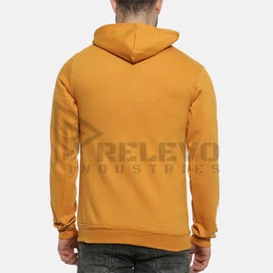 Sweat à capuche zippé pour homme, utilisation décontractée, couleur jaune unie, style personnalisé, design haut de gamme, respirant, sweat à capuche zippé pour homme - Product Image 2