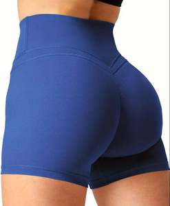 Mayoristas de ropa deportiva informal con logotipo personalizado, pantalones cortos de motorista para correr y entrenar de cintura alta para mujer, ropa deportiva para gimnasio, pantalones cortos para mujer - Product Image 2