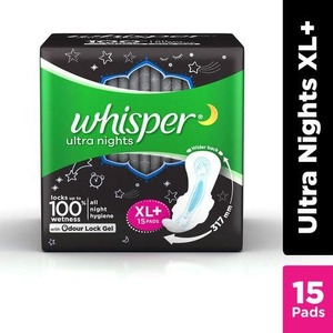 Serviettes hygiéniques féminines en coton Whisper ultra fines en tissu non tissé - Product Image 3