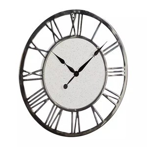 Reloj de pared Premium nórdico de alta calidad de latón AK, moderno, decorativo, plata, número romano, motivo de cuarzo, abstracto para decoración del hogar - Product Image 2