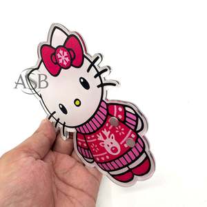 Año Nuevo Navidad logotipo personalizado acrílico pestañas azulejos con imanes para pinzas logotipo personalizado dibujos animados pestañas azulejos - Product Image 5