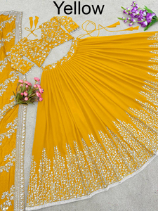 Robe de mariée Lehnga Choli pour filles fête robe de mariée bas prix indien Lehenga Choli avec Dupatta pour femmes - Product Image 4