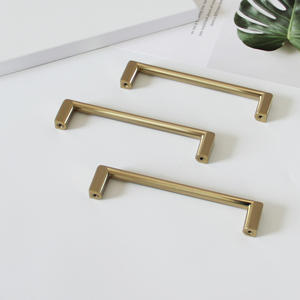 Poignées de meubles en alliage de zinc au design industriel en forme de T, tirants de placard en laiton brossé, boutons de tiroir de luxe dorés pour commodes et salles de bain - Product Image 2