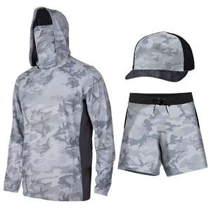 Sudadera con Capucha Personalizada con Protección Solar UPF 50+, Impermeable, para Pesca, para Hombre, 95% Poliéster, 5% Elastano, 180g, con Estampado por Transferencia de Calor - Product Image 1