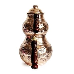 Tetera Turca Clásica de Cobre Hecha a Mano, Tetera de Cobre Tallada a Mano, Juego de Teteras de Color Cobre - Product Image 5