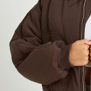 Veste bomber décontractée en tissu mémoire respirant, vente en gros, prix de gros, vente chaude 2026, veste bomber vintage pour femmes, streetwear, fermeture éclair - Product Image 6