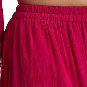 Rani Pink Organza Embroidered <b>Kurta</b> Set with Dupatta for Wholesale Festive Parties Weddings Cultural Receptions and Bulk - Product Image 6