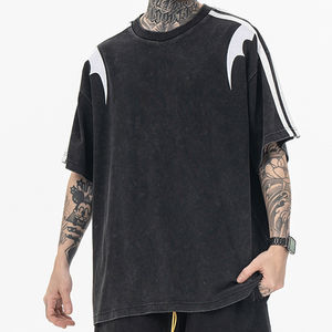 T-shirts surdimensionnés de qualité supérieure pour hommes, imprimés, col rond, streetwear, coton, t-shirt surdimensionné lourd pour hommes - Product Image 4