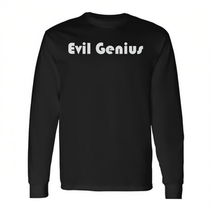 Camiseta de manga larga Evil Genius estilo supervillano de cómic - Product Image 2