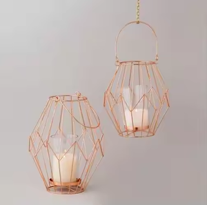 Lanterne moderne en fil de fer marron T-Light faite à la main Nouveau design Bougeoir pour l'intérieur et l'extérieur par décor impex - Product Image 2