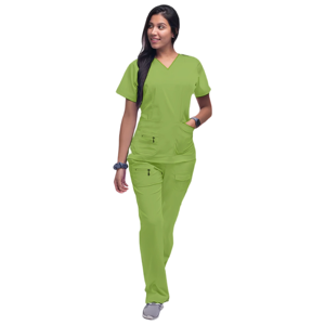 La pleine fonction frotte des ensembles d'uniformes avec la douille courte aérée et le collier de support stable pour des soins de santé - Product Image 2