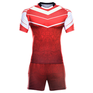 Conjunto de Uniforme de Rugby Unisex Personalizado 2025, Diseño Transpirable de Secado Rápido, Impresión de Logotipo Personalizado, Alta Calidad, 100% Poliéster - Product Image 1