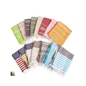 Toallas de playa de algodón de lino ultra absorbentes de primera calidad, secado rápido, resistente a la arena, sensación suave con tejido transpirable, acabado táctil - Product Image 5