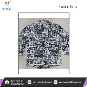 Vêtements décontractés hawaïens de vacances à la mode chemises imprimées à manches longues du fournisseur indien - Product Image 3