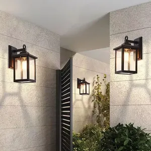 Lámpara de Pared LED para Exteriores RainLumen, Impermeable, E27, Solar, con Cuerpo de PC Blanco Cálido, Clasificación IP65, Forma Cuadrada y Larga - Product Image 3