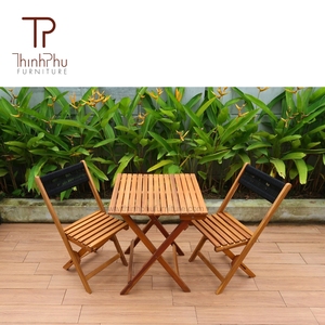 Juego de Muebles de Bistró Plegables de Madera de Acacia Modernos de Alta Calidad de Thinh Phu, Excelente Precio - Product Image 4