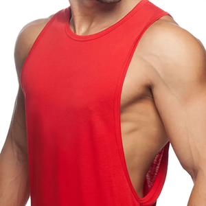 Impression de logo personnalisée, débardeur de fitness pour homme de haute qualité 100% coton, taille plus, pour la salle de sport et la musculation - Product Image 2