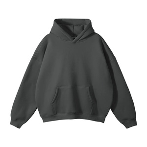 Sweats à capuche surdimensionnés brodés vintage délavés à l'acide pour hommes-Design personnalisé 400 GSM coton Streetwear écologique - Product Image 1