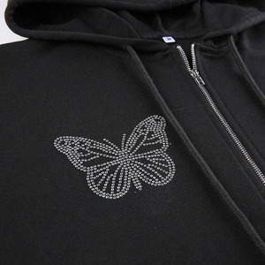 Sudaderas con Capucha de Alta Calidad, 100% Algodón, Invierno, Personalizadas, de Diseñador, con Cierre, Decoradas con Pedrería, Transpirables, para Hombre - Product Image 2