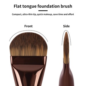 Juego de 6 Brochas de Maquillaje Multifuncionales de Doble Punta Color Café, con Logotipo Personalizado, para Difuminar Líquidos, Polvos, Corrector, Crema y Rubor - Product Image 1