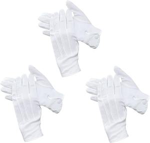 Gants en coton perlés pour femmes et hommes avec grip - Gants de costume antidérapants avec poignet à pression - Product Image 5