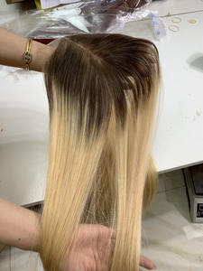 Paquetes Virgin 100% Cierre de cabello vietnamita Ombre brillante 22 pulgadas o longitud personalizada Sin químicos/enredos disponibles - Product Image 5