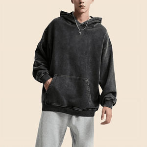 Sudaderas con capucha de alta calidad para hombre, Jersey transpirable estampado de gran tamaño, logotipo personalizado, lavado ácido, Sol desteñido - Product Image 6
