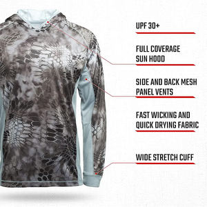 2023 maillot de pêche personnalisé pour hommes chemise d'été à manches longues de haute qualité conception de haut en polyester coton imperméable - Product Image 4