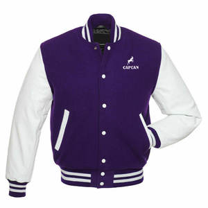 Veste Letterman à manches en cuir véritable en laine avec taille personnalisée Vestes Letterman pour hommes utilisés uniquement - Product Image 2