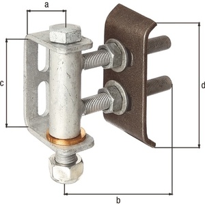 บานพับเหล็กดิบ GAH ขนาด 135x136x101 มม. สำหรับรั้ว ระแนง และประตู - Product Image 1