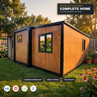 Maison conteneur préfabriquée extensible directement de l'usine, 20 pieds, 40 pieds, conception personnalisée, plan d'étage gratuit, fournisseur certifié CE ISO AS/NZS