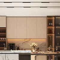 Rail lumineux magnétique en aluminium mince de 5 mm, anti-éblouissement, à intensité variable, indice de fidélité des couleurs élevé 90, garantie de 3 ans, éclairage LED moderne pour la maison et le bureau