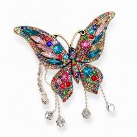 Pendentif Papillon Perlé de Luxe pour l'Industrie Lourde, Breloque Baguette en Cristal Faite à la Main, Breloque de Sac Pavée de Diamants, Kit de Bijoux DIY, Vente en Gros