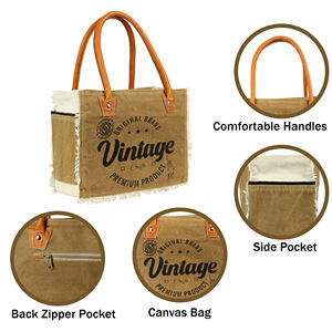 Women Casual Hobo Shoulder <b>Bag</b> Canvas <b>Tote</b> <b>Bag</b> <b>with</b> Leather Strap Canvas Bucket <b>Bag</b> <b>with</b> <b>Pocket</b> and Zipper - Product Image 6