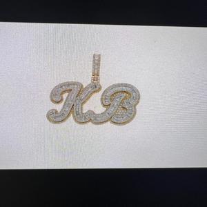 Pendentif personnalisable en argent sterling plaqué or rose avec diamant amélioré VVS clarté forme d'étoile certifié IGI design personnalisé fin - Product Image 5